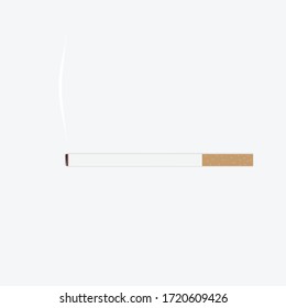 This is A cigarette that burns and smokes, smoking concept, pollution concepts, Heath care concept. 