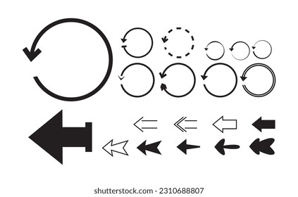 This is a circle arrow set vector.