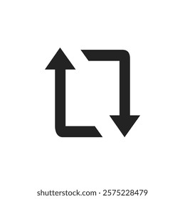 This circular arrow icon effectively symbolizes the essential refresh and reload functionalities, which are commonly utilized in various applications and websites designed for user interface purposes