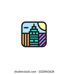 This city vector app icons logo would suitable with your content