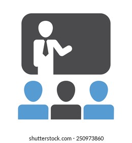 This class room icon relates to education and science. It is recommended for use on websites, web applications and mobile applications.