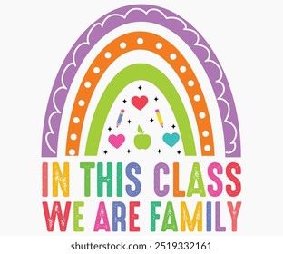 In This Class We Are Family Svg,Teaching Svg,Teacher Shirt,Teacher Quotes Svg,Kindergarten Teacher Svg,PreSchool Svg,Cut File,Silhouette,commercial use,Teacher Retro Shirt