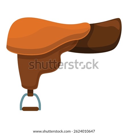 This classic leather horse saddle is perfect for equestrian riding and horse training