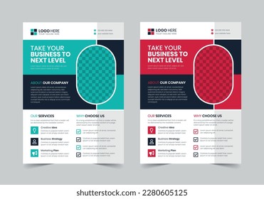 Dies ist ein sauberes Corporate-Flyer-Template für alle Unternehmen. Einfach zu bearbeiten, alles, was Sie wissen müssen, ist die grundlegenden von Illustrator zu ändern Text, Fotos, Farbe und alles.