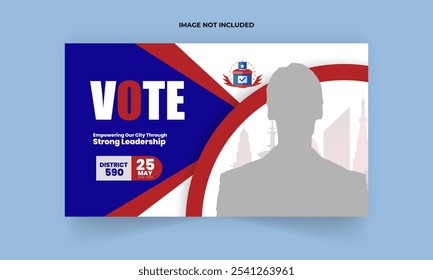 This is a clean eye-catchy professional Political Election Social Media Post Banner Template suitable for all. Easy to edit, all you need to know is the very basics of Illustrator to change the text.