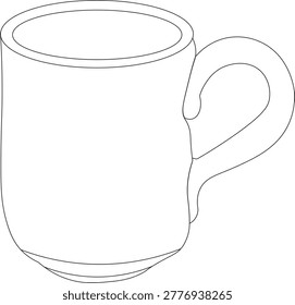 This is a clean and minimal outline illustration of a traditional clay cup (matir cup). The design features smooth line art with a simple and elegant structure, making it perfect for use in coloring books, vector projects, logos, icons, or print materials. Ideal for tea, coffee, or cultural-themed designs, this outline artwork is highly versatile and easy to customize.