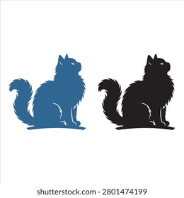 This clean and minimalist composition in image_88fa2f.png features a pair of elegant, long-haired cats sitting in profile. By contrasting a blue silhouette with a solid black one, the image creates a striking visual balance that highlights the poise and calm demeanor of these animals. It is an excellent choice for branding, pet-related content, or artistic projects focusing on feline aesthetics.

#Cats #FelineArt #MinimalistDesign #GraphicIllustration #PetLovers #CatSilhouette #VectorGraphics #ElegantDesign