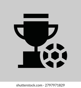 This clean, scalable vector icon of a soccer trophy possesses immense commercial value due to its universal recognition and versatility. It can be effortlessly integrated into a wide range of marketing materials, branding, web interfaces, and event promotions, catering to the global passion for football.