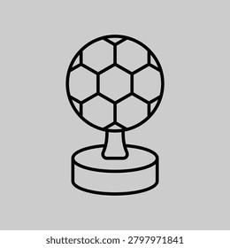 This clean, scalable vector icon of a soccer trophy possesses immense commercial value due to its universal recognition and versatility. It can be effortlessly integrated into a wide range of marketing materials, branding, web interfaces, and event promotions, catering to the global passion for football.