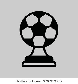 This clean, scalable vector icon of a soccer trophy possesses immense commercial value due to its universal recognition and versatility. It can be effortlessly integrated into a wide range of marketing materials, branding, web interfaces, and event promotions, catering to the global passion for football.