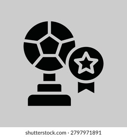 This clean, scalable vector icon of a soccer trophy possesses immense commercial value due to its universal recognition and versatility. It can be effortlessly integrated into a wide range of marketing materials, branding, web interfaces, and event promotions, catering to the global passion for football.