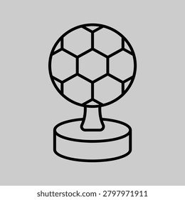 This clean, scalable vector icon of a soccer trophy possesses immense commercial value due to its universal recognition and versatility. It can be effortlessly integrated into a wide range of marketing materials, branding, web interfaces, and event promotions, catering to the global passion for football.