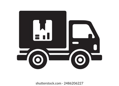 
This clean vector illustration of a delivery truck silhouette features a simple and minimalist design, perfect for transportation and logistics projects.