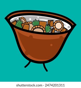 This clear vegetables vector design with a turquoise background is perfect for a food poster.