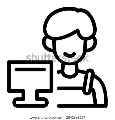 This Clerk icon is suitable for shopping, online shopping, etc.