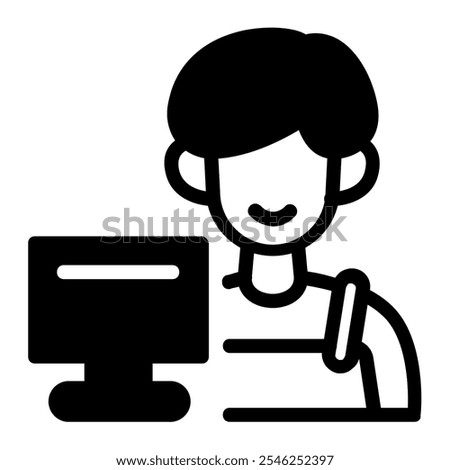 This Clerk icon is suitable for shopping, online shopping, etc.