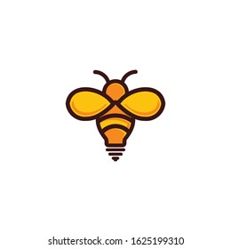 This is a clever bee logo merging between a bee and a light bulb