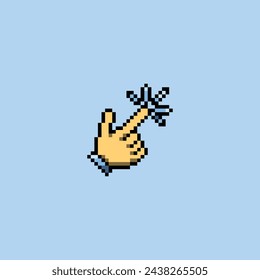 this is click icon in pixel art with simple color and blue background ,this item good for presentations,stickers, icons, t shirt design,game asset,logo and your project.