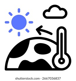 Este ícone de mudança climática é adequado para a fome, humanitário e campos relacionados.