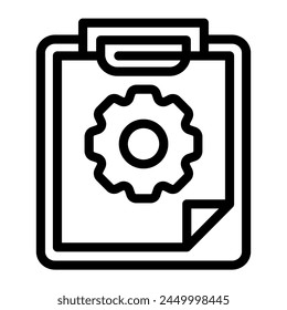 This clipboard icon is suitable for Engineering, Machine, Technology, etc.