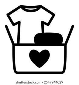 Dieses Kleidungsspende-Symbol eignet sich für Freiwillige, humanitäre und Hilfe Menschen, etc.