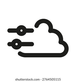 This cloud share icon features a sleek and minimal line design representing cloud storage, file sharing, and data synchronization. Ideal for illustrating online collaboration, digital networks, and modern cloud technology solutions.
