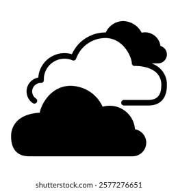 This Cloudy icon is suitable for weather, season, meteorology, etc.