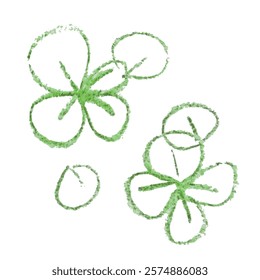 This is a clover vector illustration material.