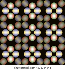 This is CMYK. This is seamless background. It consists of a small luminous balls with different brightness.