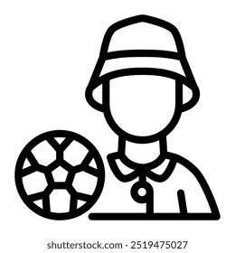 This Coach icon is suitable for football, soccer, sport etc.