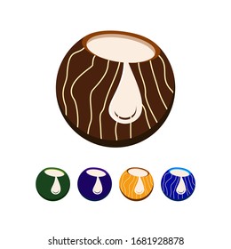 esta es una plantilla de icono de coco