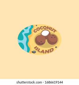 This is a coconut on the beach that illustrates how cool it is to live in a coastal area.