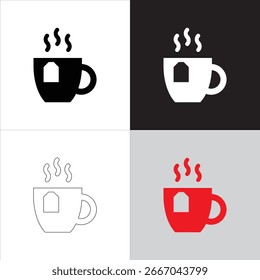 Este símbolo de taza de café representa energía y comodidad. Es ideal para la marca de cafeterías y promociones de bebidas. Utilícelo para mejorar creativamente las imágenes de bebidas o de estilo de vida.