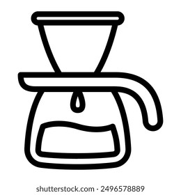 This Coffee filter icon is suitable for coffee, coffee shop, beverage, etc.