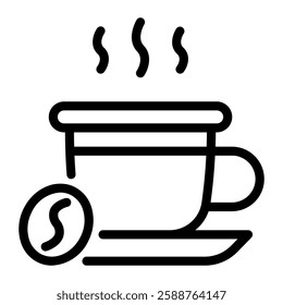 This Coffee icon is suitable for Restaurant Menu, Food, etc