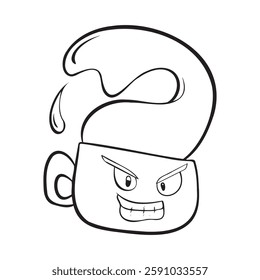 This is a coffee icon vector. This is hand drawn and easy to edit. You can color it as you wish. Vector illustration