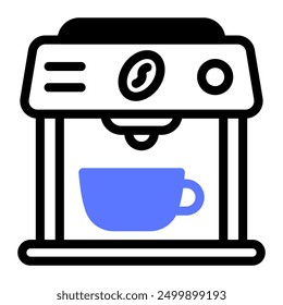 This Coffee Maker icon is suitable for kitchen appliance, kitchen, cookware, etc.