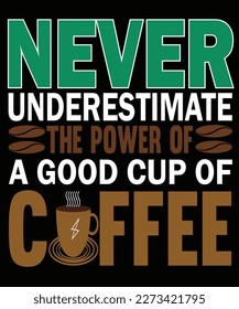 This coffee t-shirt design features a bold graphic of a steaming cup of coffee, with the word "coffee" written in playful, hand-drawn letters. Perfect for any coffee lover 