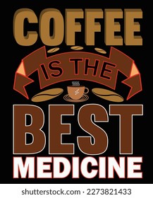 This coffee t-shirt design features a bold and simple graphic of a steaming coffee cup, surrounded by a whimsical and playful coffee bean pattern.