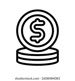 this is a coin icon
icon with outline style and pixel perfect
this is one of the icons from the icon sets with Finance theme