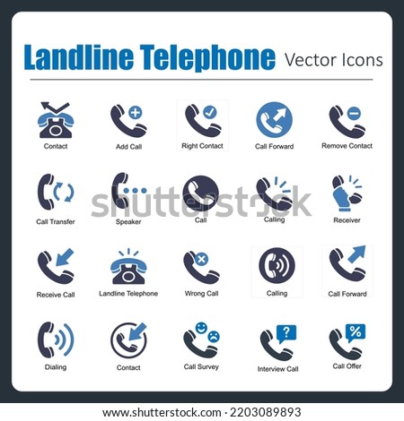 This is a collection of 20 beautiful handcrafted pixel perfect Landline Telephone vector icons.