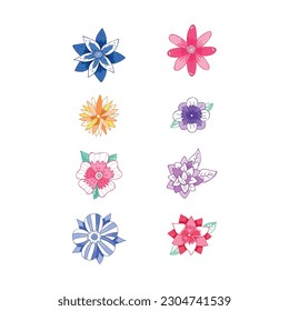 This is a collection of colourful flowers.