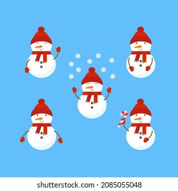 This is a collection of cute snowmen.