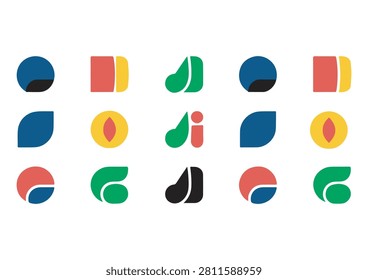 This collection features a diverse set of abstract geometric shapes and stylized forms, perfect for creating unique logos and branding elements. Showcasing a vibrant color palette of blues, reds, greens, and yellows, these clean, flat-style vector graphics are ideal for designers looking for versatile and modern elements to enhance their projects.

#GeometricShapes #LogoDesign #VectorGraphics #AbstractArt #BrandingElements #IconCollection #ModernDesign #CreativeAssets #DesignResources #MinimalistGraphics