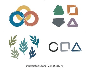 This collection features a diverse set of abstract brush stroke shapes, geometric forms, and delicate floral elements, perfect for adding an artistic touch to your creative projects. Showcasing a versatile and modern color palette, these clean, flat-style vector graphics are ideal for designers looking for unique and customizable assets to enhance branding materials, digital designs, posters, or social media content.

#AbstractShapes #BrushStrokeArt #FloralGraphics #VectorDesign #CreativeAssets #ModernIllustration #DesignElements #GraphicCollection #ArtisticStyle #MinimalistBranding