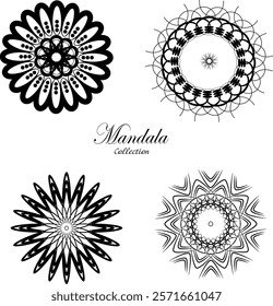 This collection features intricate mandala designs, perfect for coloring, decoration