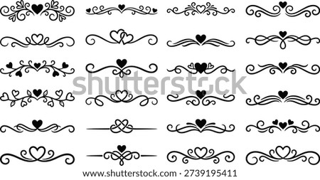 This collection features a range of beautiful black and white heart designs, incorporating floral patterns and swirling lines. The elegant and whimsical designs are perfect for various creative projects, such as invitations, decorative arts, and digital graphics. The vector graphics can be used for printing or digital applications, making them ideal for designers, artists, and crafters looking for unique and artistic elements to enhance their work.