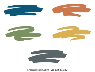 This collection of five hand-drawn brush stroke icons features a variety of textured, painterly marks, each with a unique, raw, and artisanal quality. Rendered in a cohesive palette of deep blue, terracotta, olive green, mustard yellow, and charcoal grey, these versatile vector graphics are perfect for adding an expressive, creative, and natural touch to branding, websites, social media graphics, or any design project that requires unique, handcrafted elements.

#BrushStrokeIcons #HandDrawnDesign #AbstractGraphics #CreativeAssets #ArtisticTextures #VectorIllustration #EarthyPalette #DesignBundle #Painterly #ModernArt