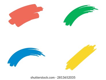 This collection of four colorful brush stroke icons features distinct painted lines in vibrant red, green, blue, and yellow. Each icon captures the authentic, textured quality of a manual brushstroke, making them perfect for adding an artistic, dynamic, and colorful element to branding, social media graphics, digital illustrations, presentations, or any creative design project that requires expressive, hand-painted details.

#BrushStrokeIcons #ColorfulGraphics #AbstractShapes #CreativeDesignElements #ArtisticTextures #VectorIcons #PaintedLines #DigitalArtAssets #DesignBundle #VibrantColors