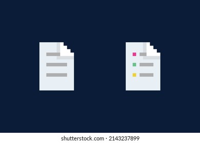 this is a collection of icons with pixel style, it contains icons for document purposes in the office